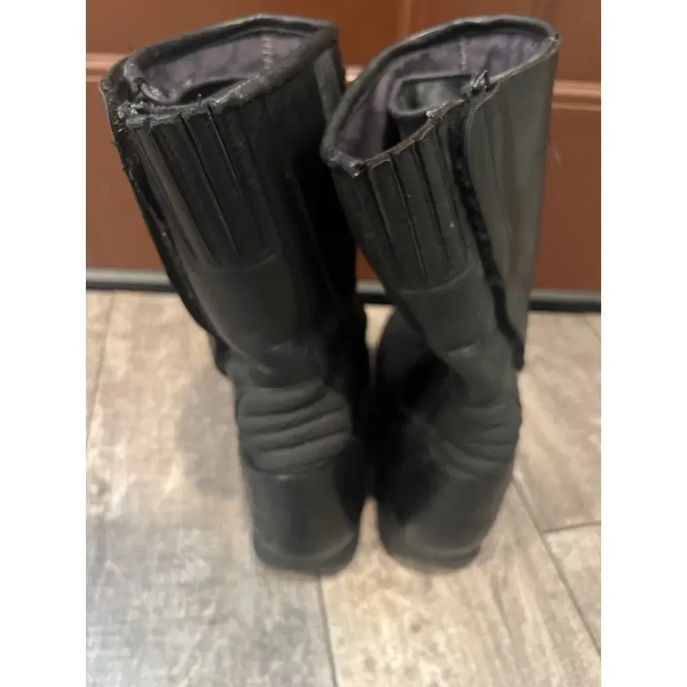 Vintage BMW Motorrad Leather Motorcycle Boots Made Italy Black EU 44 Biker Sz 11